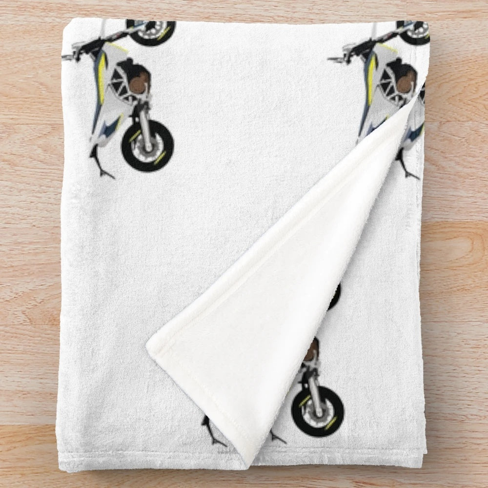 Husqvarna Supermoto 701 motorcycle-themed plush blanket