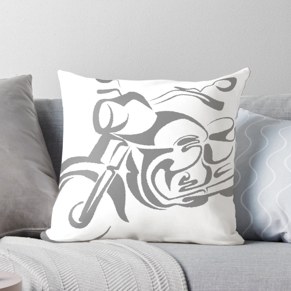 Motorcycle-themed Pillow for Comfort and Style