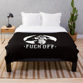 Motorhead Lemmy Kilmister inspired plush blanket featuring the legendary heavy metal rockstar