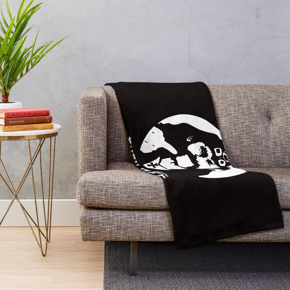 Motorhead Lemmy Kilmister inspired plush blanket featuring the legendary heavy metal rockstar