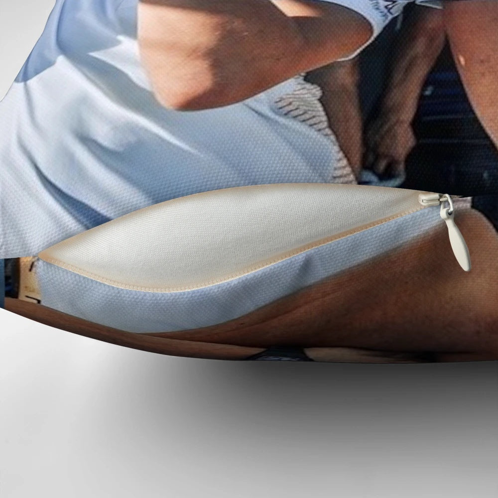 Lando Norris and Carlos Sainz Formula 1 racing pillow with McLaren team colors