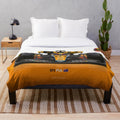 Formula 1 inspired plush blanket featuring Oscar Piastri and the 2023 McLaren Racing car