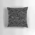 Decorative pillow featuring a design inspired by Formula 1 racing tracks