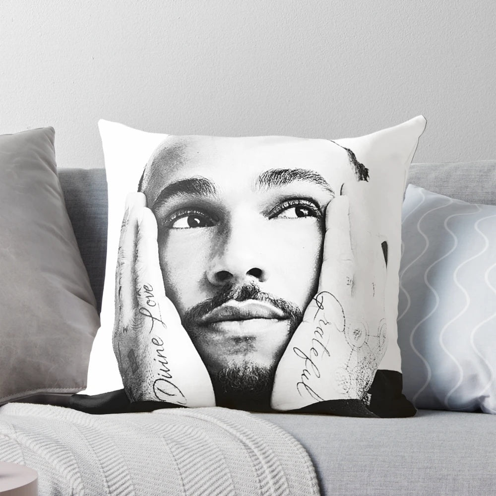 Stylish pillow featuring a Formula 1 inspired design with the number 44.