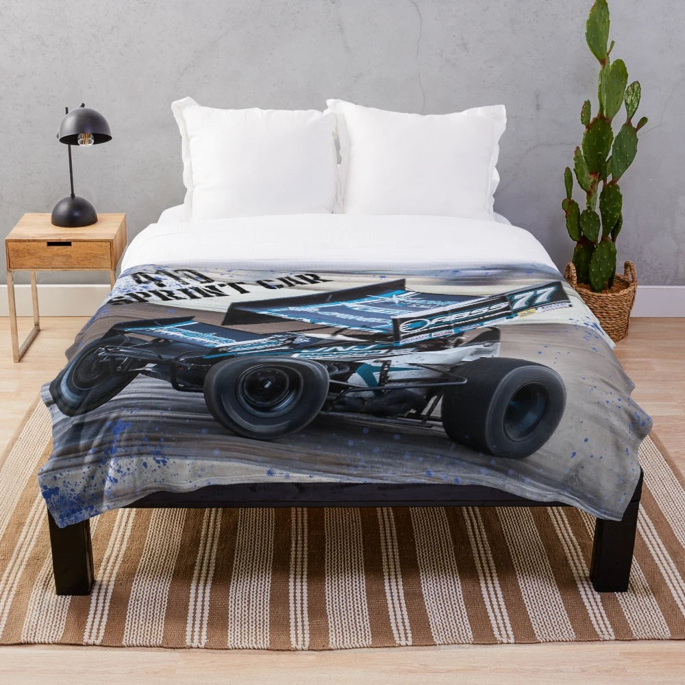 410 sprint car plush blanket