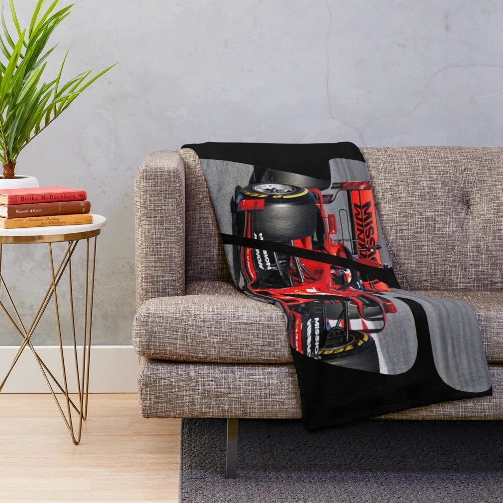 Charles Leclerc Formula One Inspired Plush Blanket