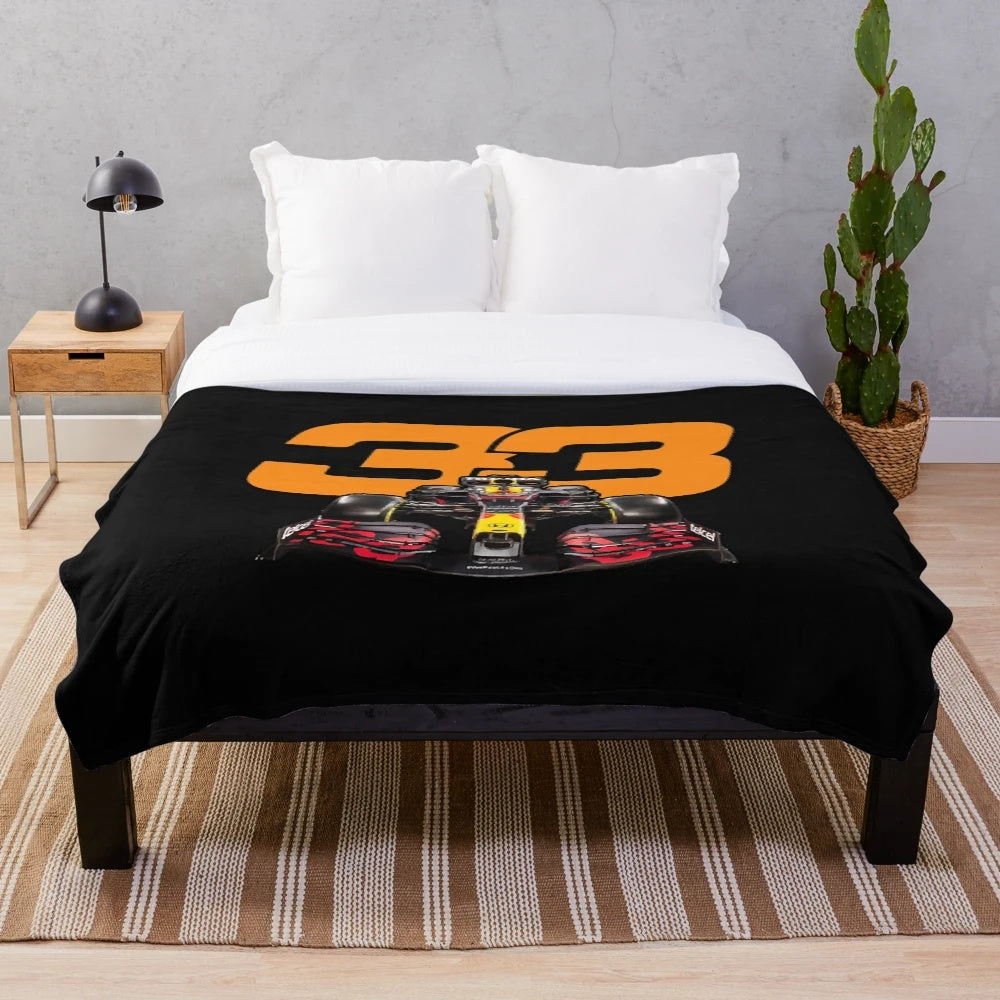 Max Verstappen Formula 1 Inspired Plush Blanket