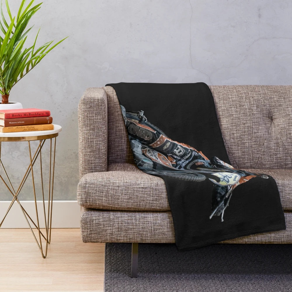 Speedway plush blanket for motorsports fans