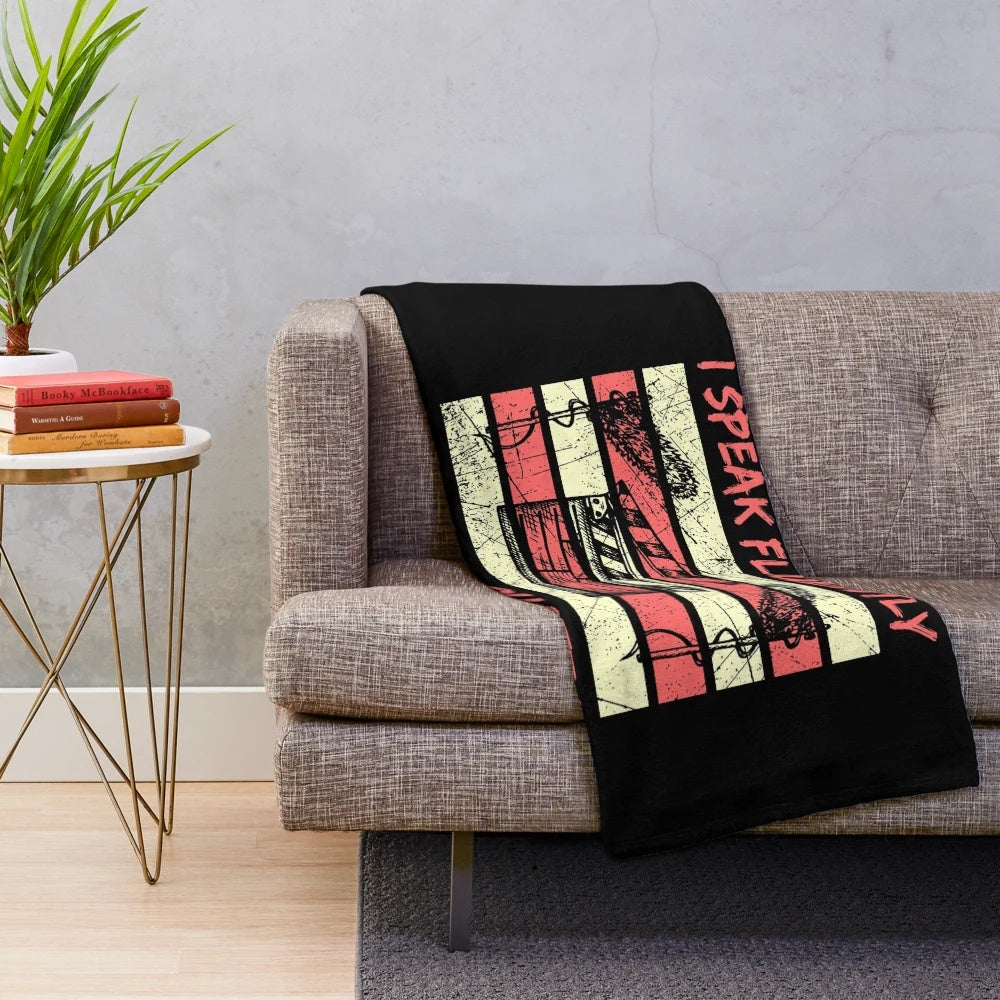 Plush blanket featuring movie quotes for movie quote lovers and cinema enthusiasts