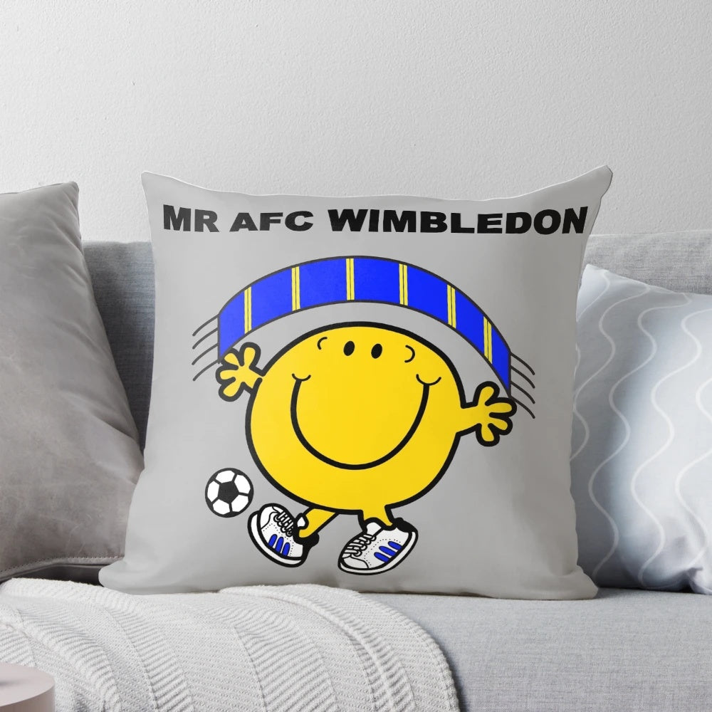 Mr AFC Wimbledon Pillow - A Soft, Comfortable Pillow for Football and Soccer Enthusiasts