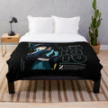 Muichiro Tokito inspired plush blanket with Demon Slayer anime design