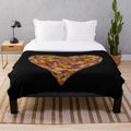 Multicolor abstract patterned plush blanket with graphic design