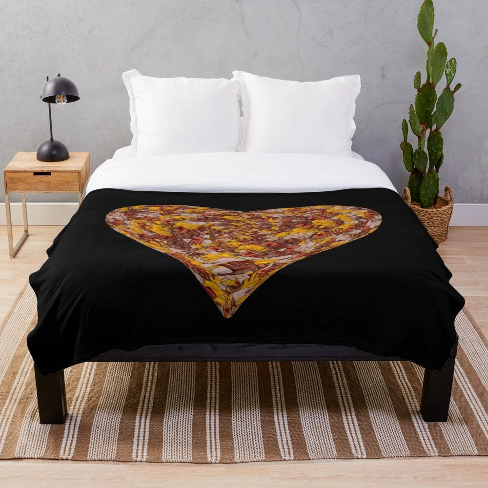 Multicolor abstract patterned plush blanket with graphic design