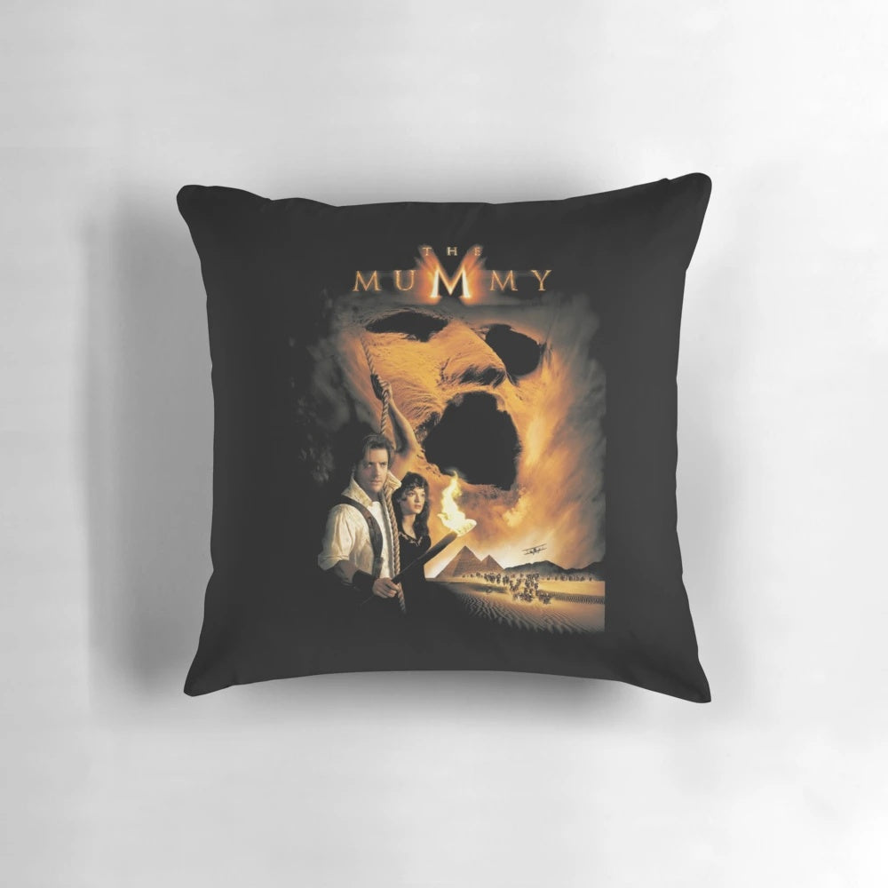 The Mummy Movie Artwork Decorative Pillow with Mummy Horror Theme