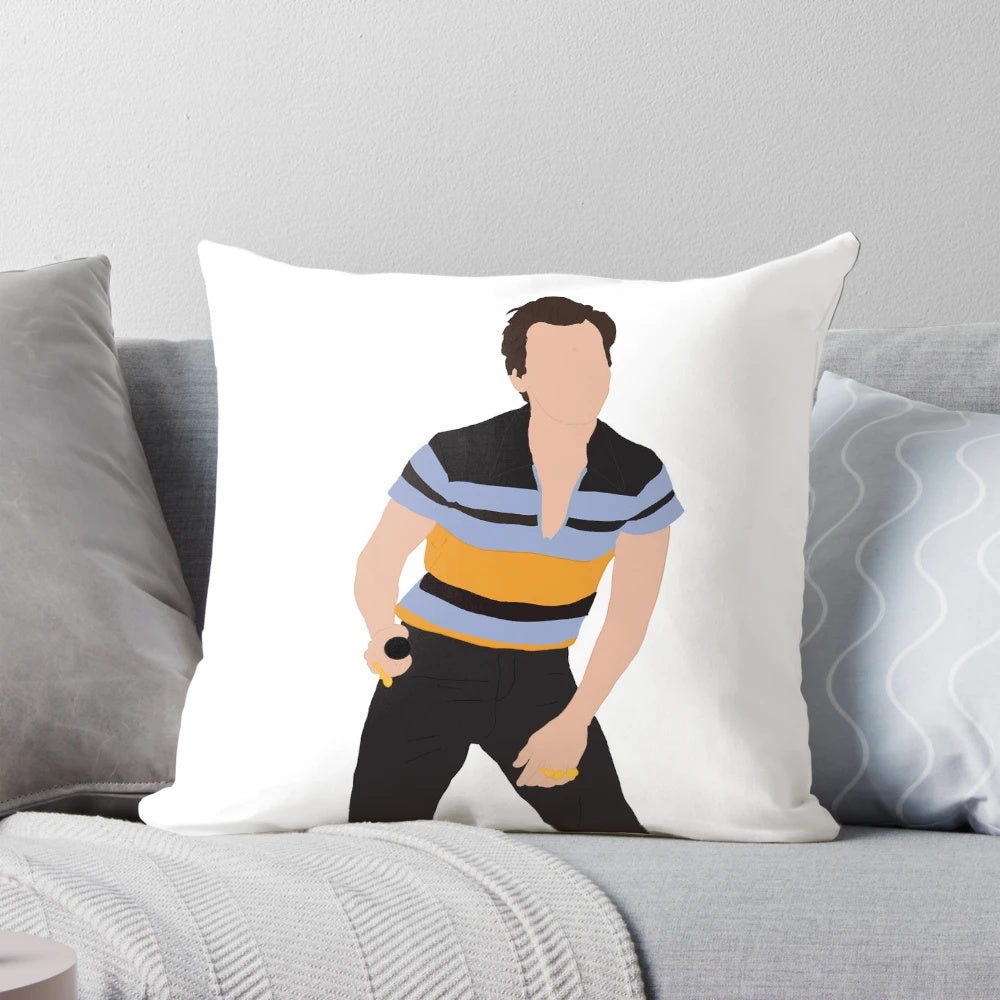 MUNICH I Pillow featuring a digital art design inspired by Harry Styles' "As It Was" music video