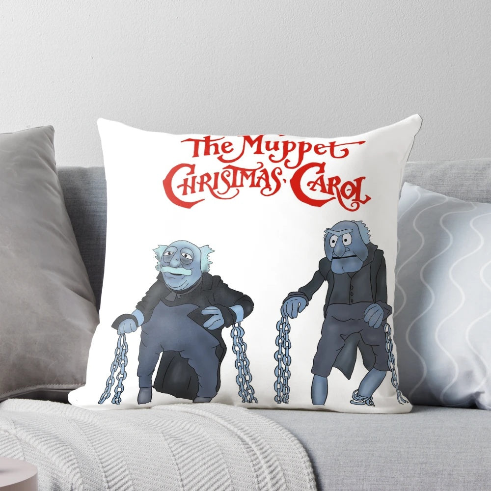 Muppets Christmas Carol Marley and Marley Christmas Jumper Pillow