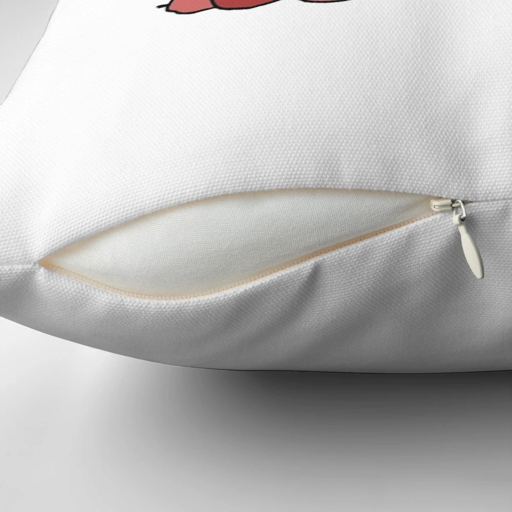 Muppets Christmas inspired throw pillow featuring Gonzo and Rizzo