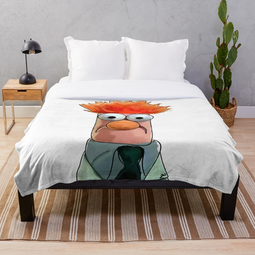 Muppets Inspired Beaker Sketch Plush Blanket