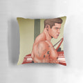 A plush pillow featuring a shirtless male figure with a muscular physique, perfect for fitness enthusiasts and fans of the genre.