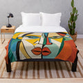 Muse in Abstract Expression Plush Blanket featuring modern art inspired design