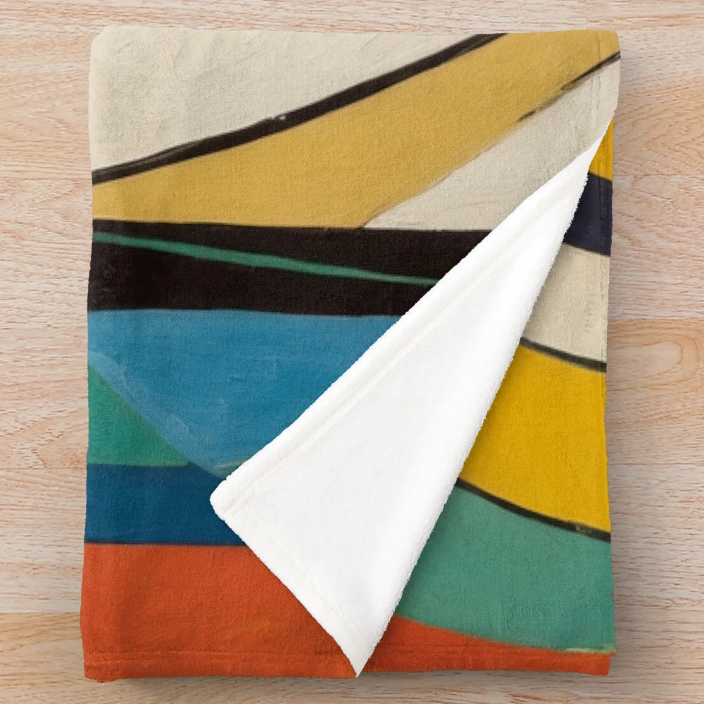 Muse in Abstract Expression Plush Blanket featuring modern art inspired design