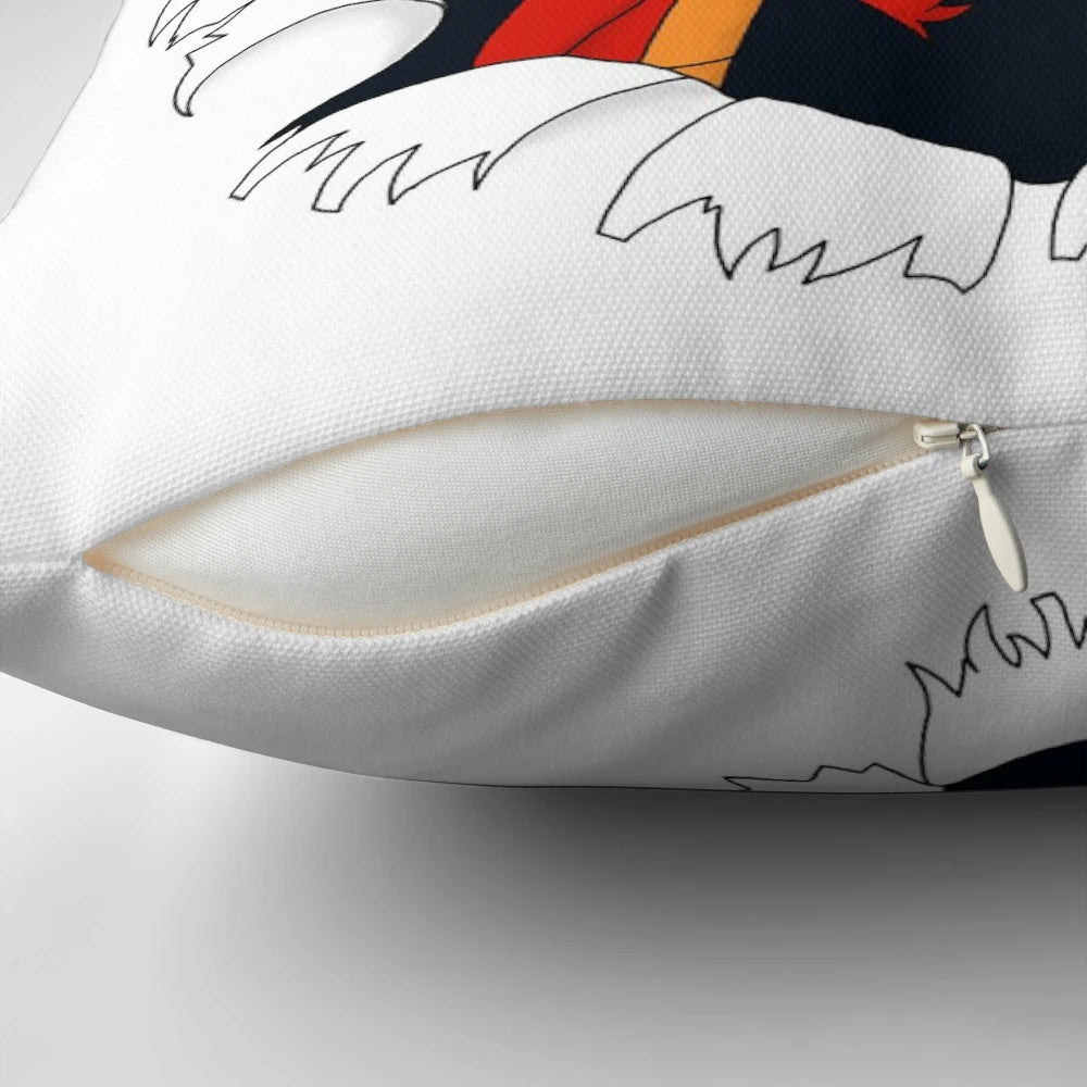 Soft and plush Mushu the Chinese dragon pillow with a funny, comedic design