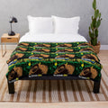 Jayhawks Green Line Plush Blanket