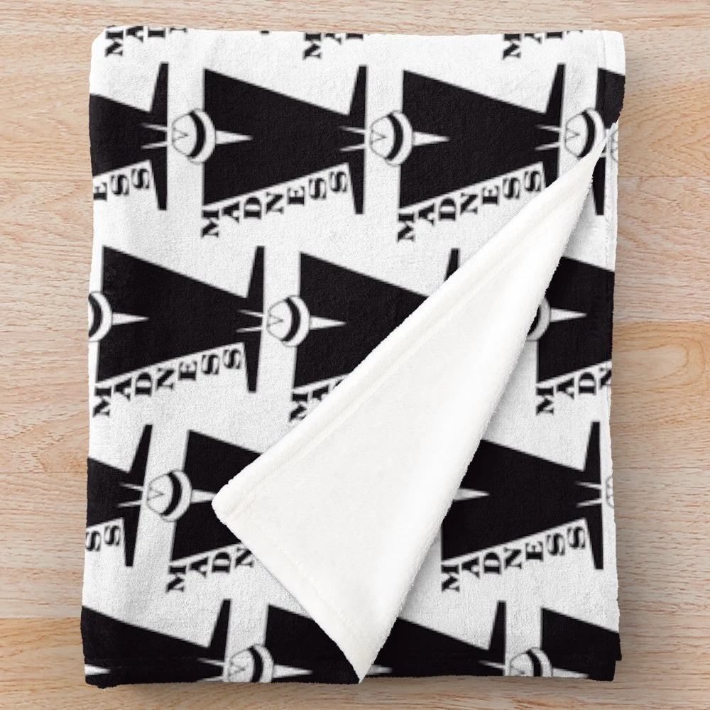 Soft and cozy plush blanket with a music-inspired design