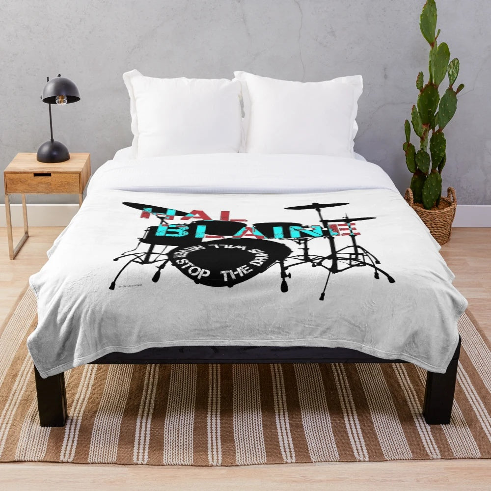 Hal Blaine Drummer Plush Blanket