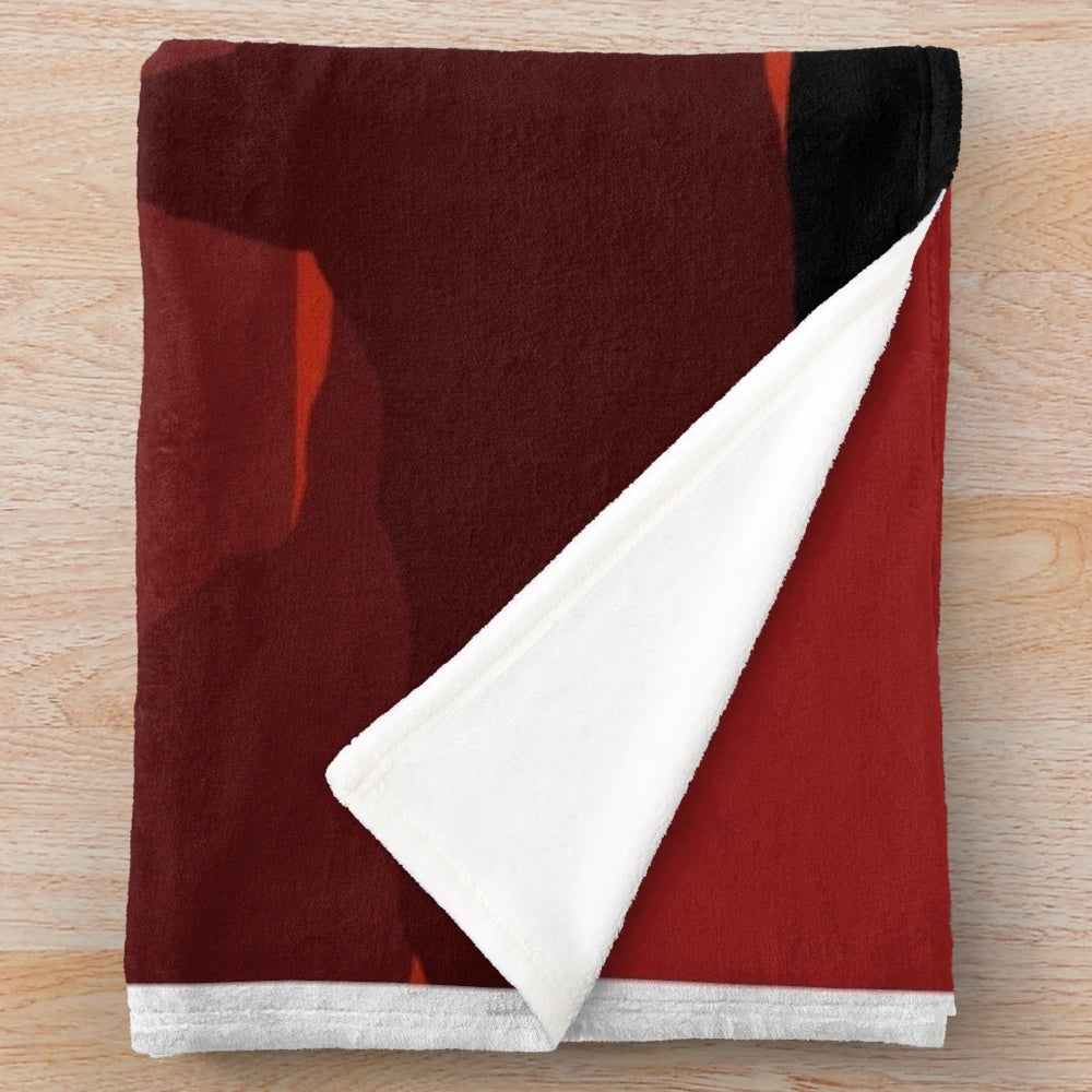 Plush blanket depicting the Mustafar battle scene from Star Wars