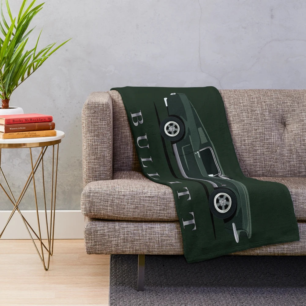 Mustang Bullitt Inspired Plush Blanket