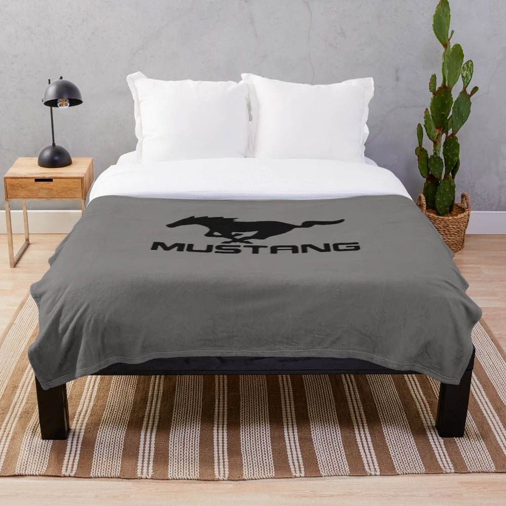 Ford Mustang Logo Plush Blanket
