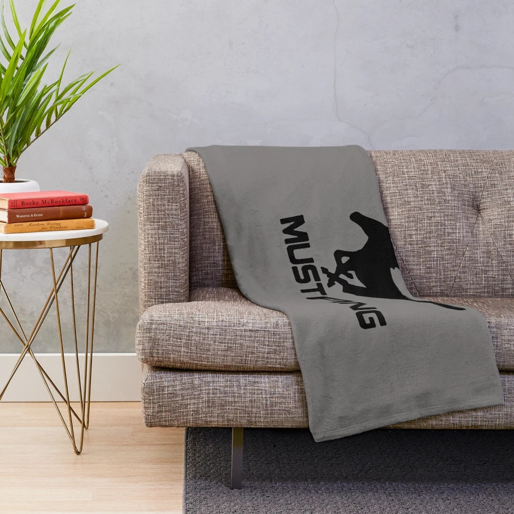 Ford Mustang Logo Plush Blanket