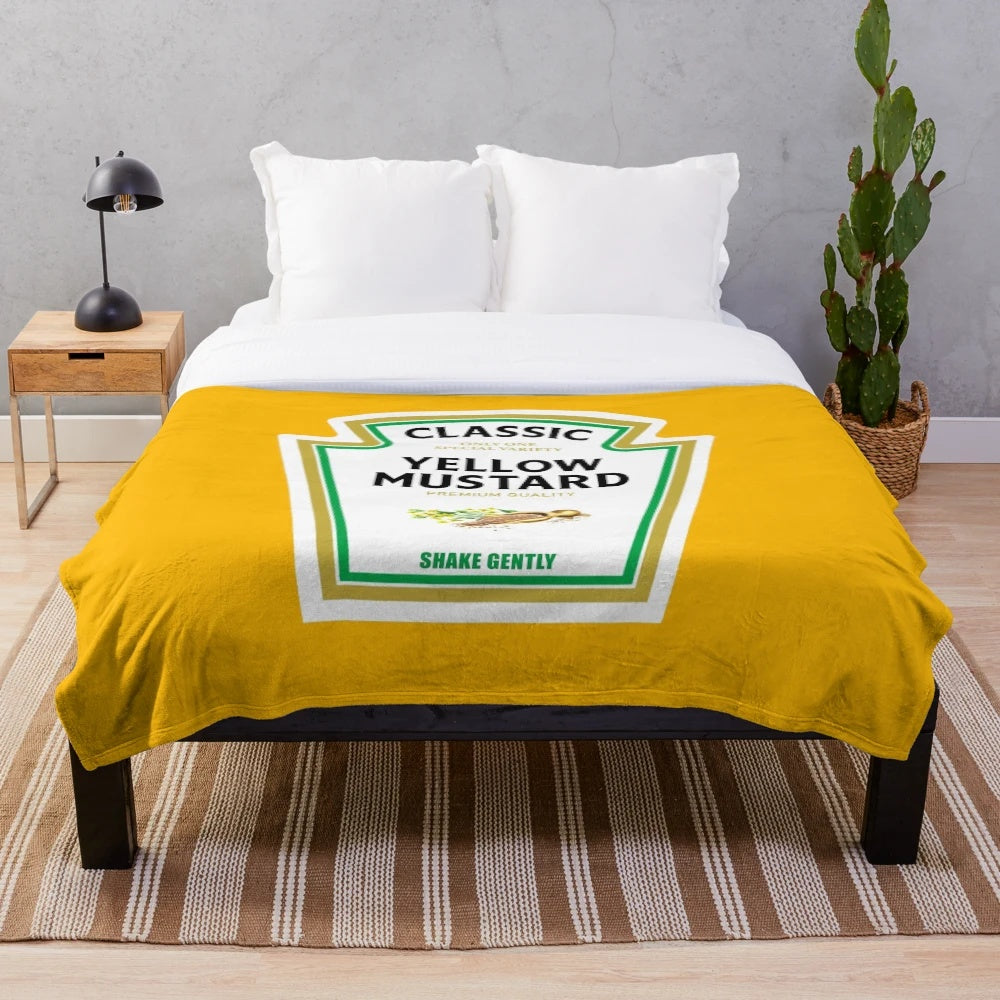 Mustard and Ketchup Matching Family Plush Blanket