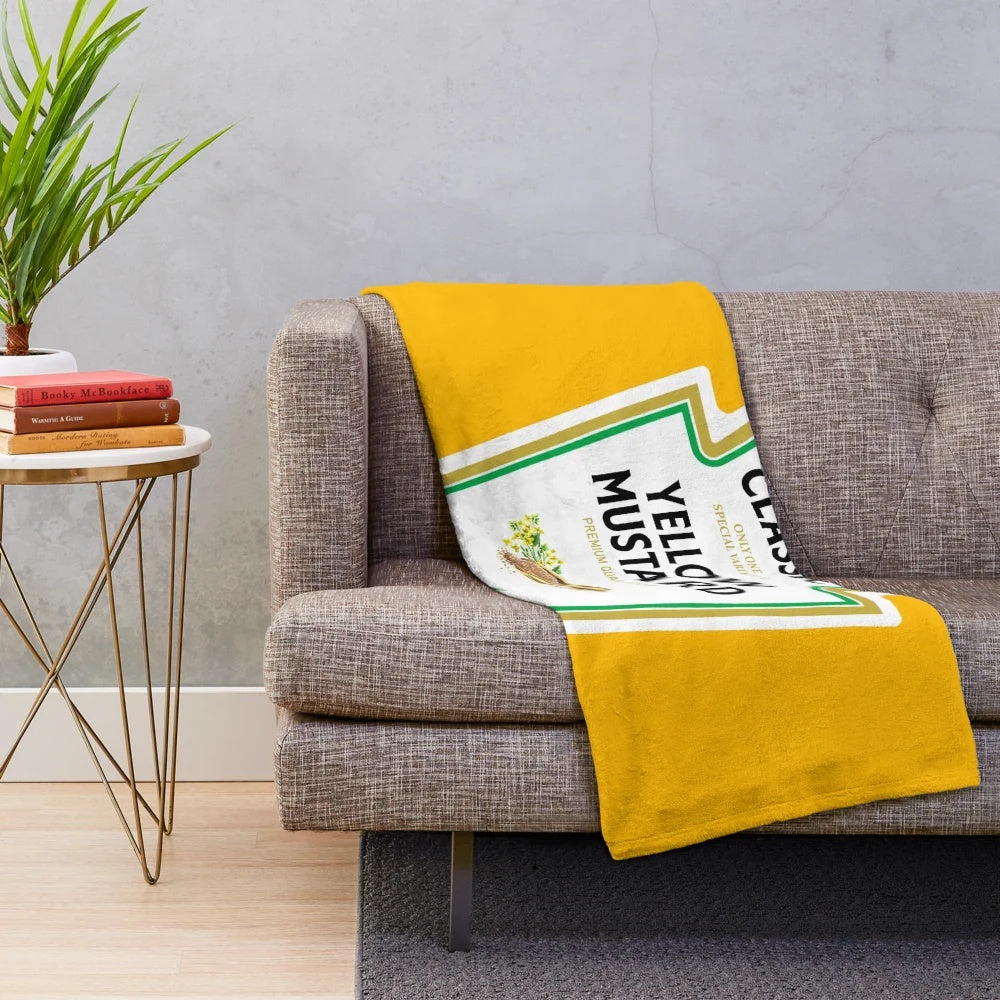 Mustard and Ketchup Matching Family Plush Blanket