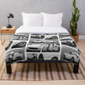 Plush blanket with Mx5/Miata inspired engine design