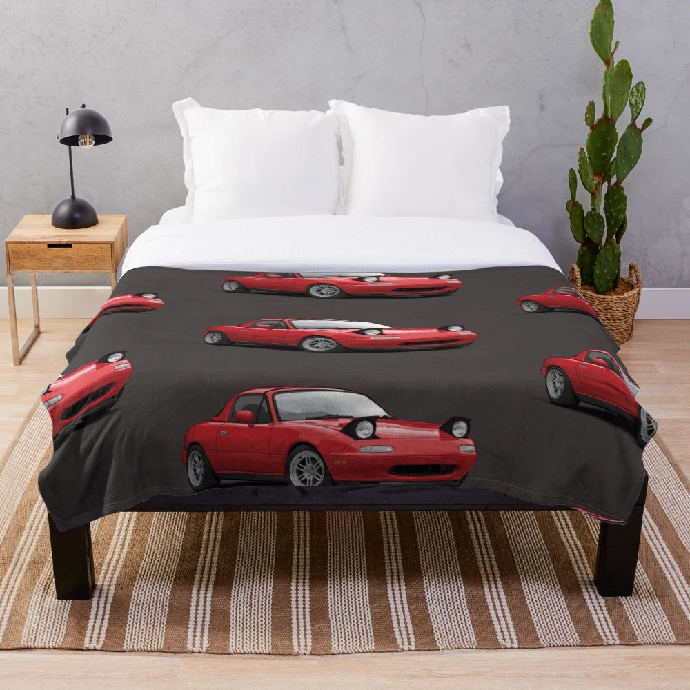 Mx5 Miata NA MK1 inspired plush blanket