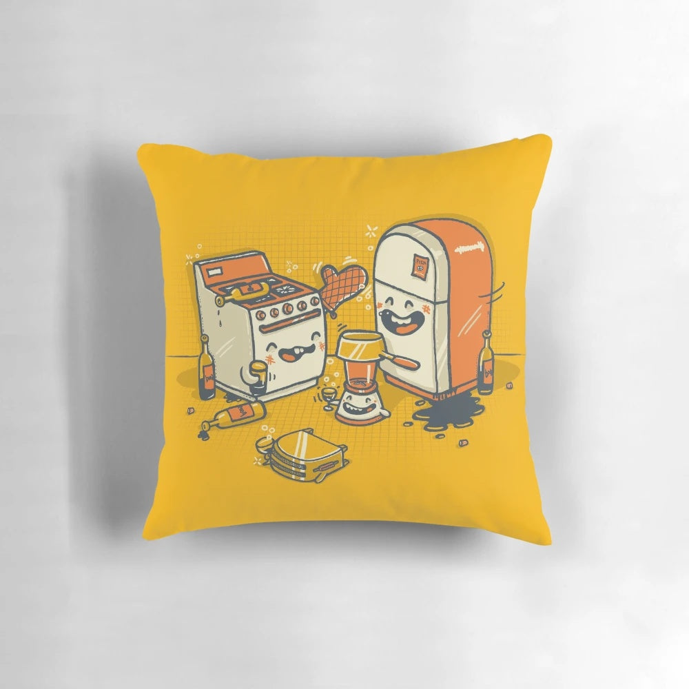 My Drunk Kitchen Pillow - A humorous and cozy pillow featuring the My Drunk Kitchen logo and design