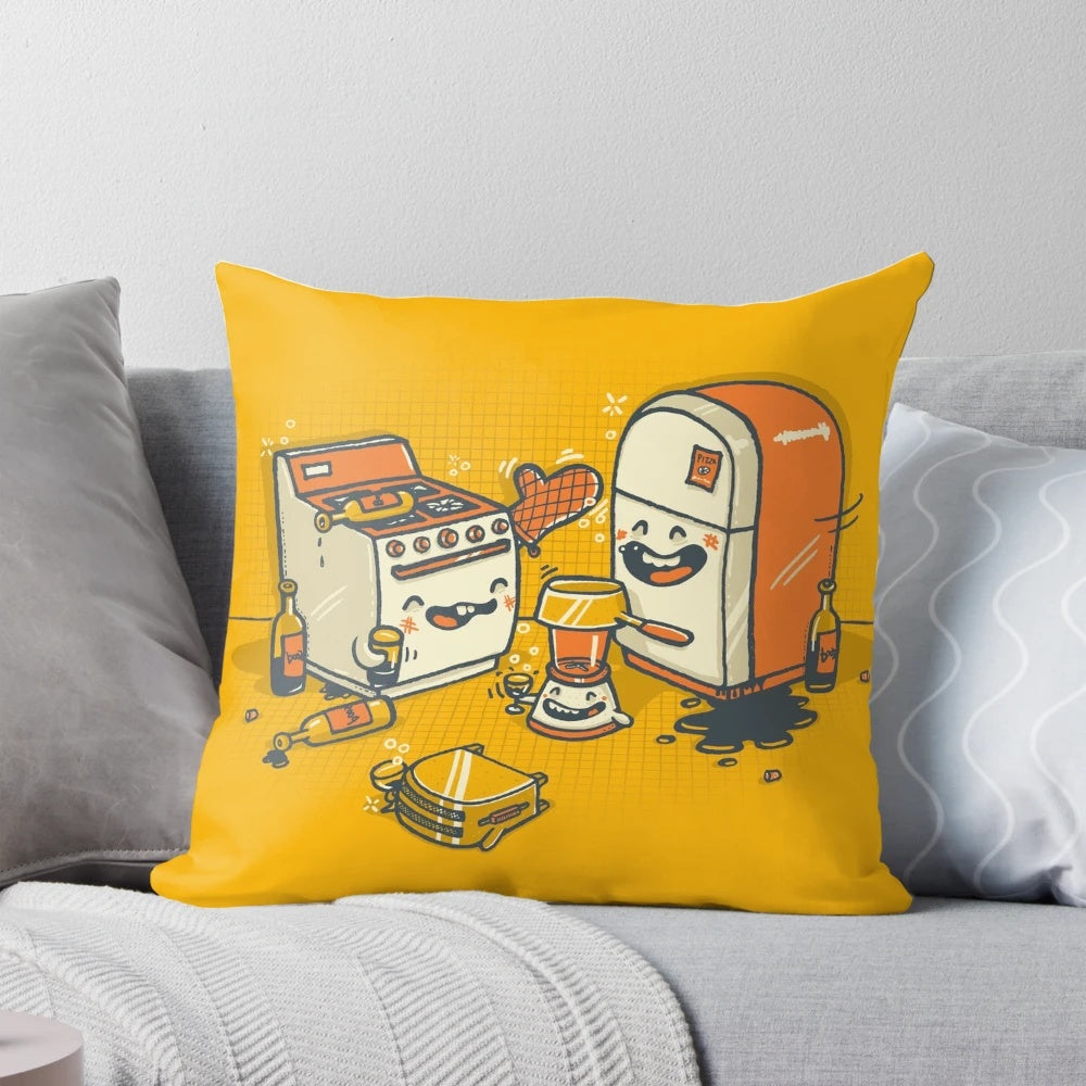 My Drunk Kitchen Pillow - A humorous and cozy pillow featuring the My Drunk Kitchen logo and design