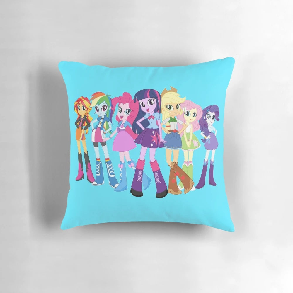 Soft and cuddly plush pillow featuring the Mane Six characters from My Little Pony: Equestria Girls