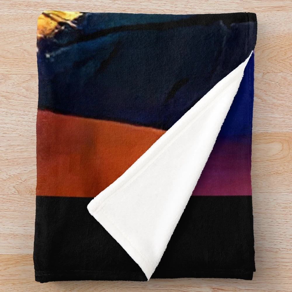 Plush blanket featuring Mylène Farmer, renowned French singer and artist