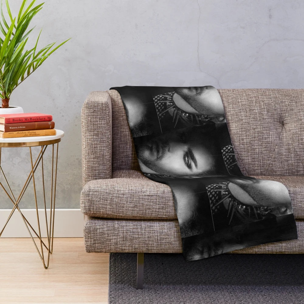 Adam Lambert inspired plush blanket with a mysterious design