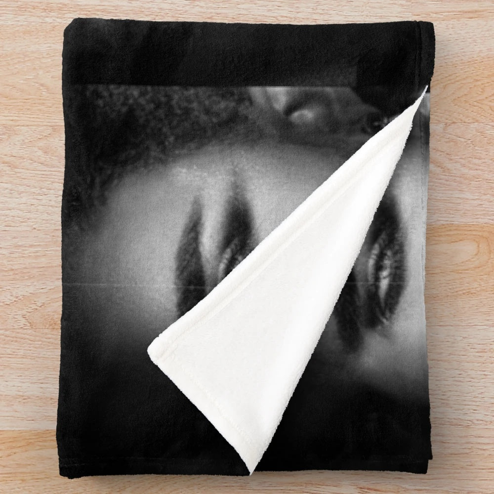 Adam Lambert inspired plush blanket with a mysterious design