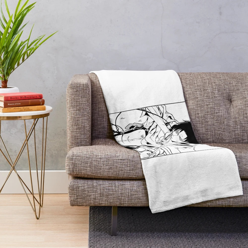 Dark and moody "Bad Boy" inspired plush blanket