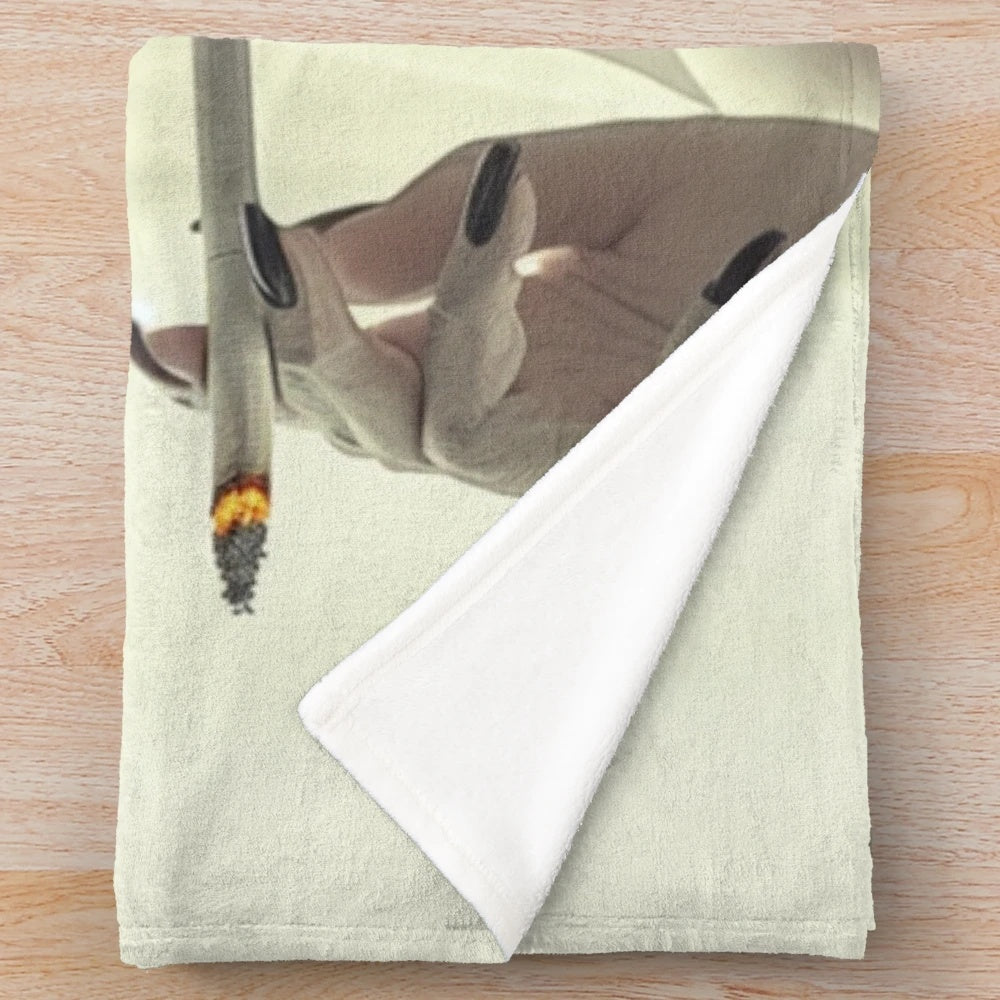 Plush Blanket featuring a "Bad Nun" character in a dark, gothic style