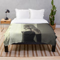 Dark gothic demon girl plush blanket