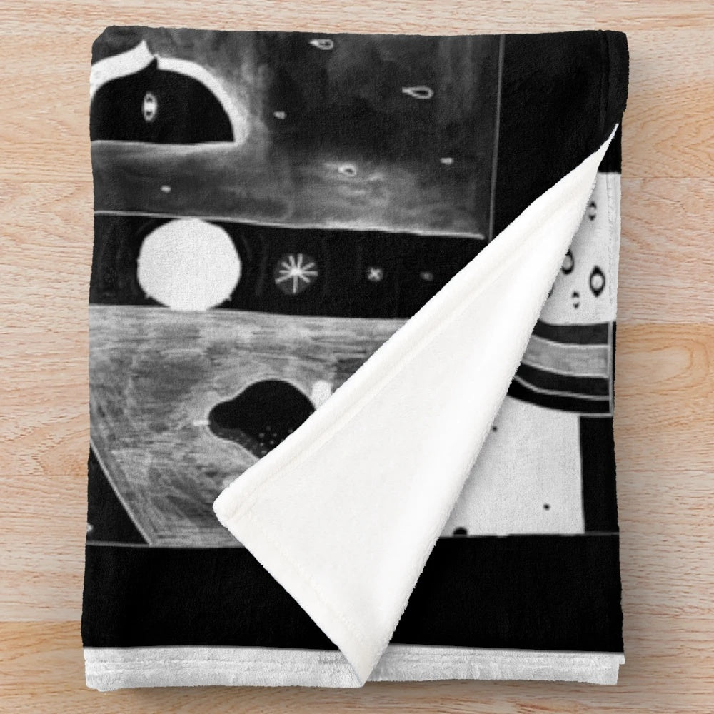 Don't Touch Me" plush blanket with dark, moody aesthetic