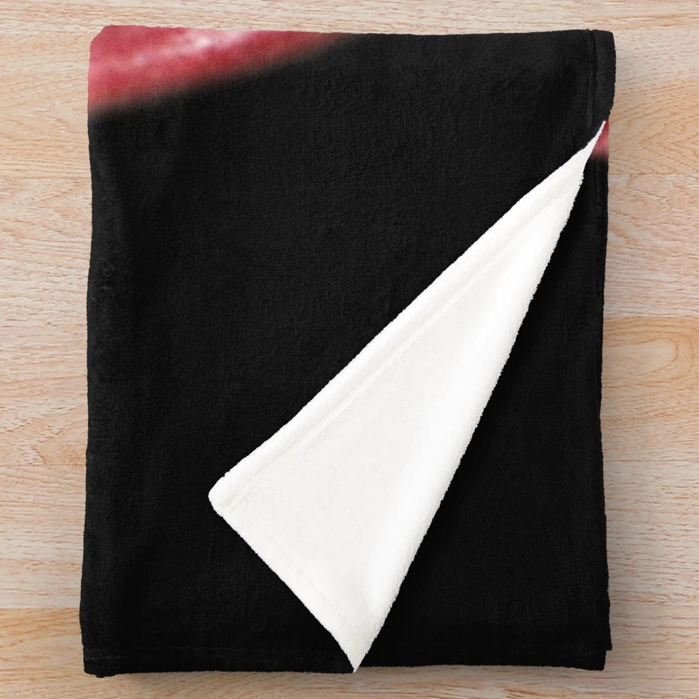Vampire-themed plush blanket with dark and eerie patterns