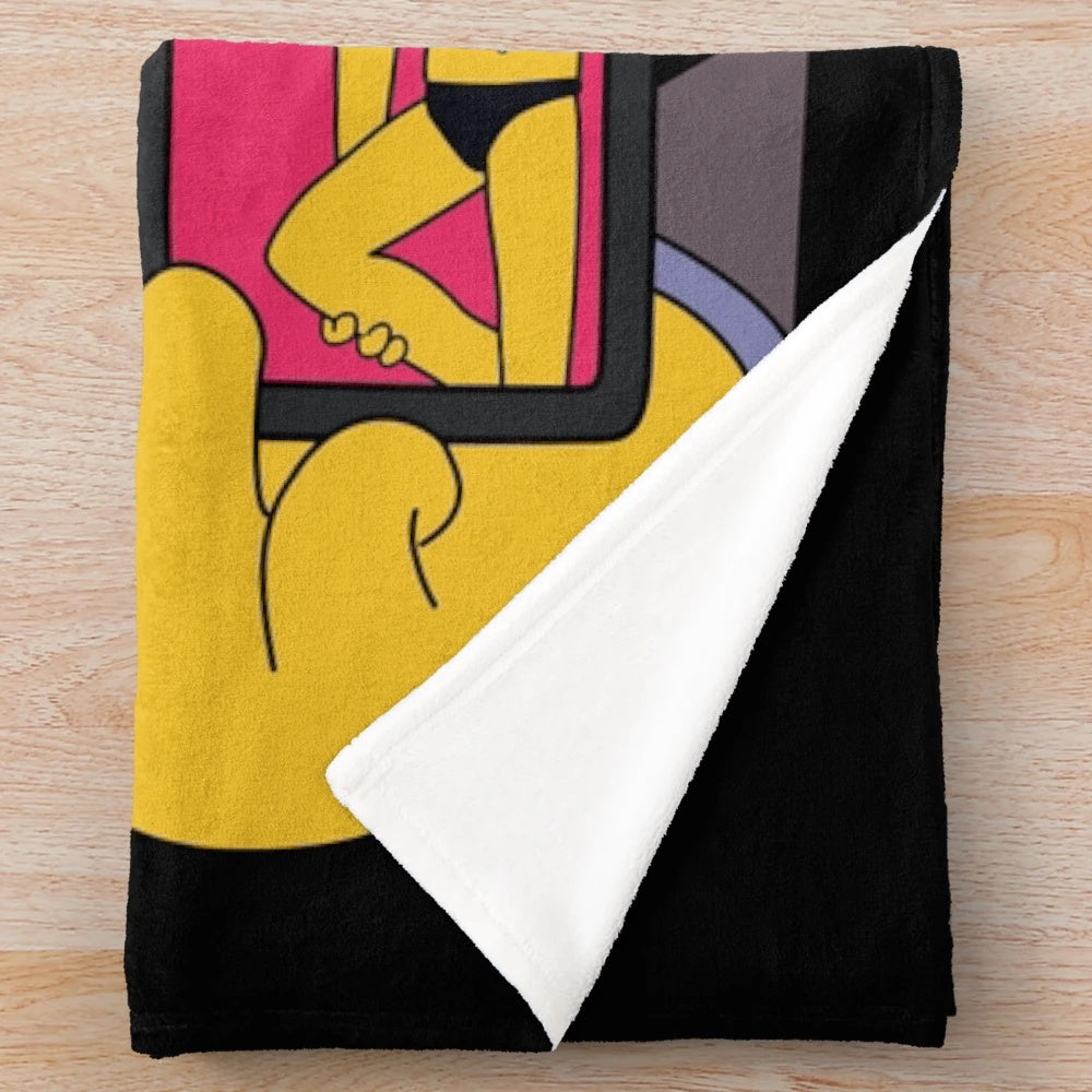 Plush blanket featuring an X-Files inspired design with Fox Mulder