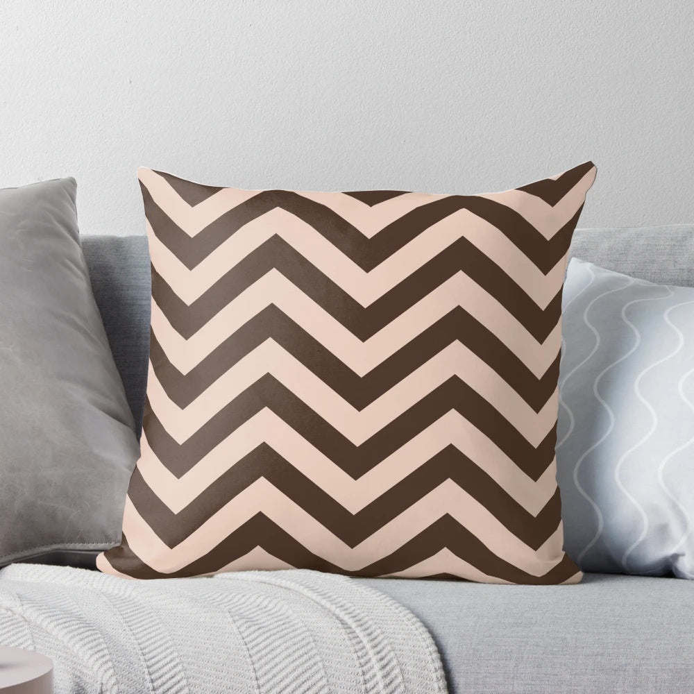 Surreal black and white 'Twin Peaks' inspired horror pillow